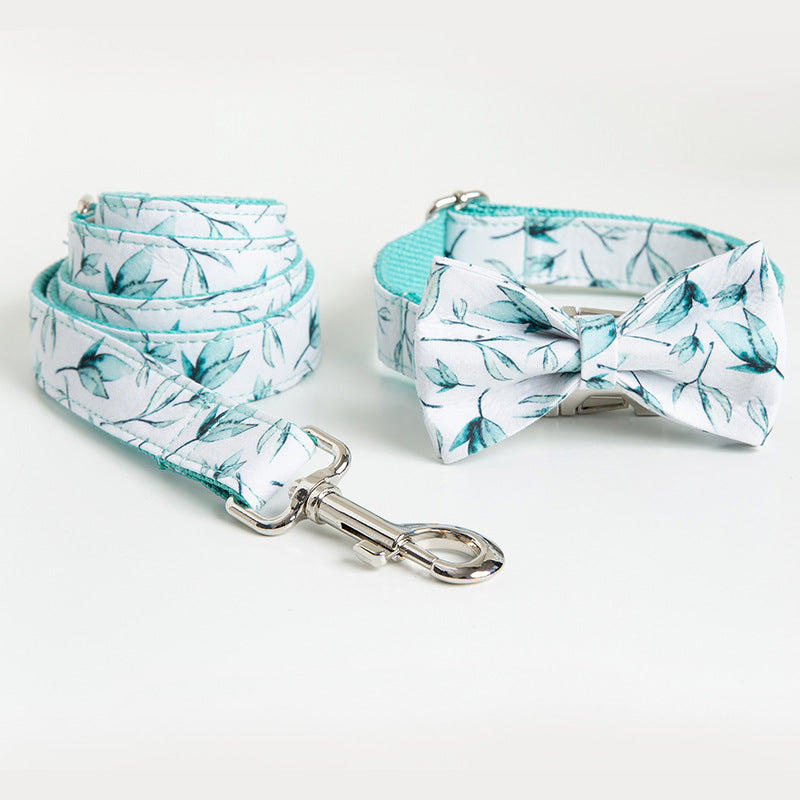 Small leaf dog collar leash