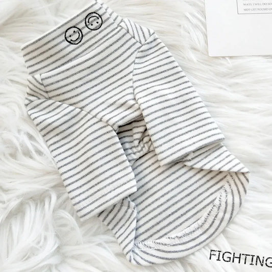 Gray White Strips Sweater