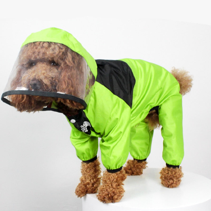 Pet Dog Raincoat Transparent Hooded