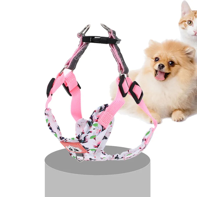 dog harness leash set adjustable