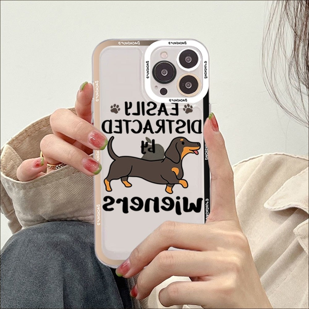 Dachshunds Dogs Phone Case For iPhone 14 13 12 11 Pro Max XS X XR SE 2020 6 7 8 Plus Mini Protective Cover