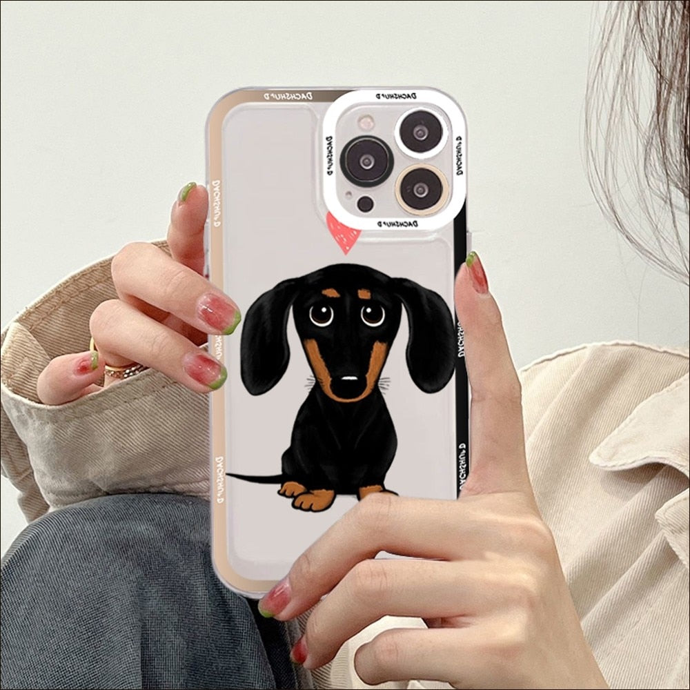 Dachshunds Dogs Phone Case For iPhone 14 13 12 11 Pro Max XS X XR SE 2020 6 7 8 Plus Mini Protective Cover