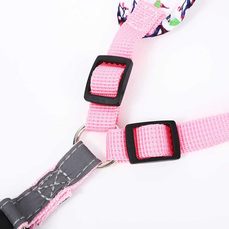 dog harness leash set adjustable