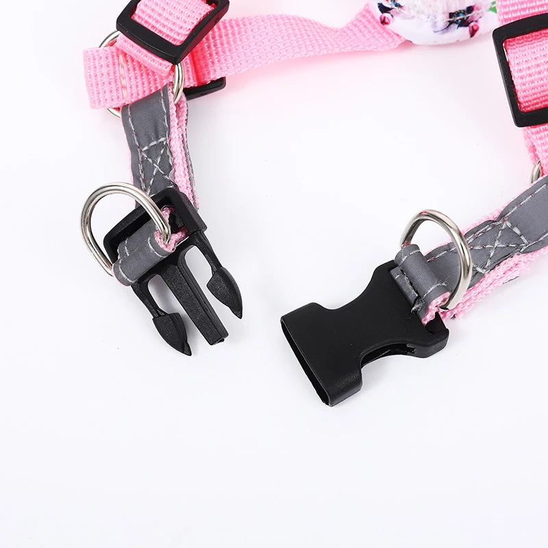 dog harness leash set adjustable