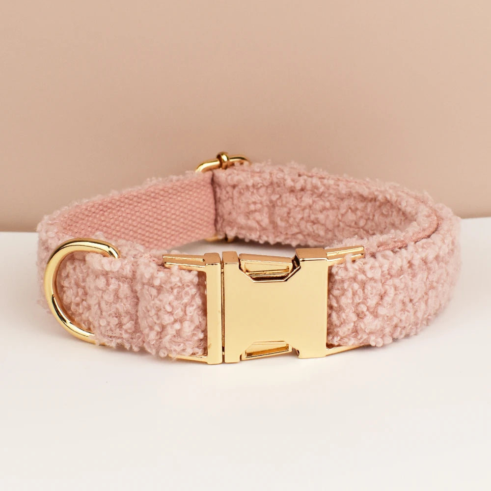 Pink Dog Collar And Leash Set