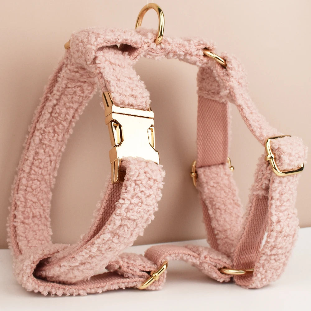 Pink Dog Collar And Leash Set